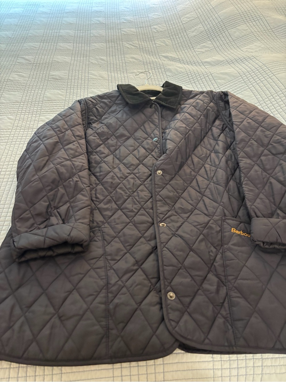 Barbour Powell Quilted Jacket Black Waist 14